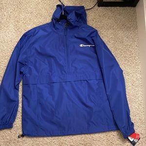 Large Champion blue windbreaker brand new